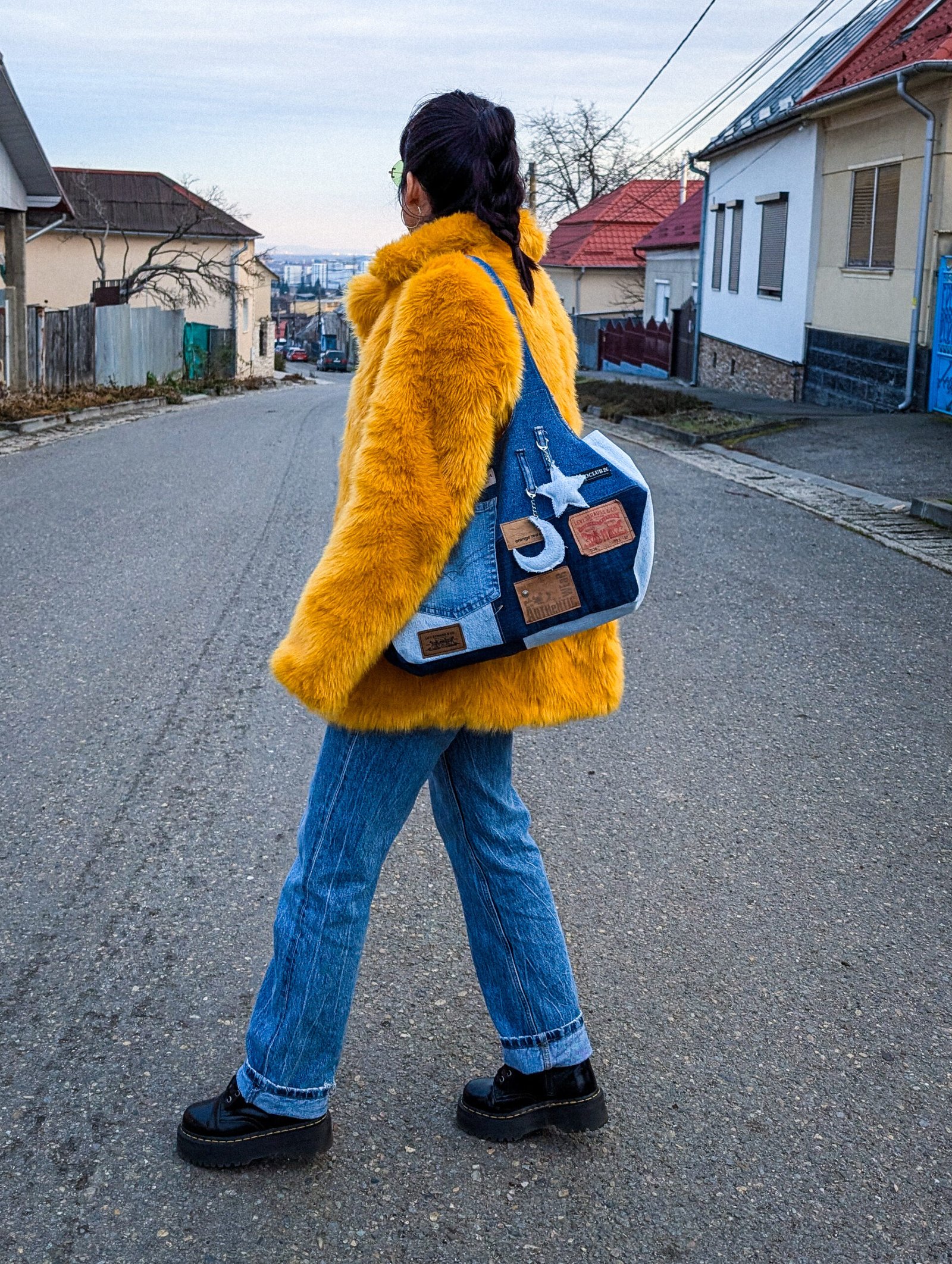 The honeycomb Bag - Denim patchwork - imagine 2