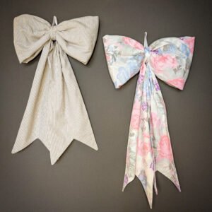 Fluffy bow - light pink