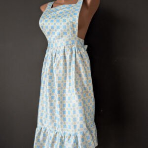 Vintage apron - light blue