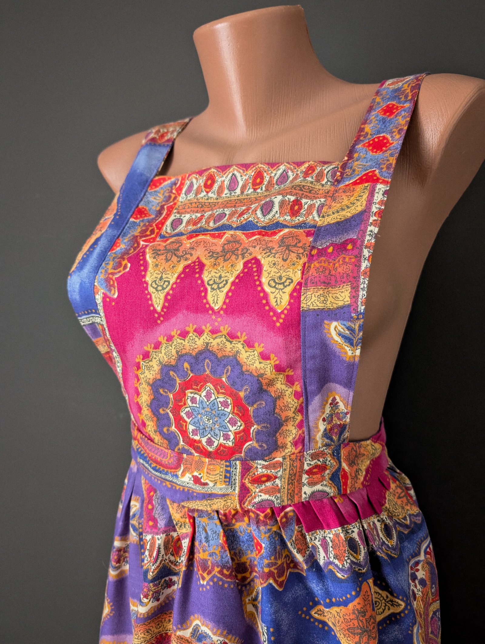 Vintage apron - purple - imagine 3