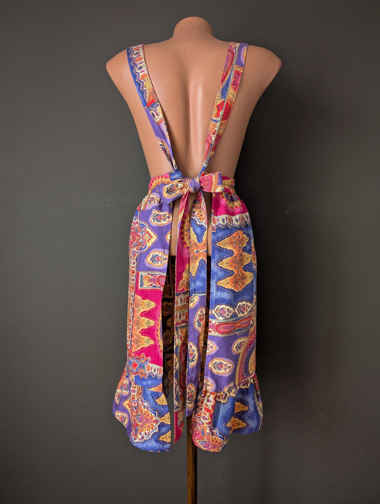 Vintage apron - purple - imagine 5