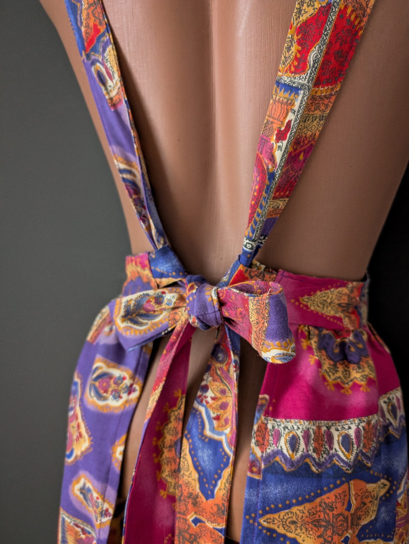 Vintage apron - purple - imagine 6