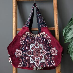 The Honeycomb Bag -  90's burgundy