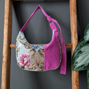 Half Moon Bag - Fuchsia&Baroque