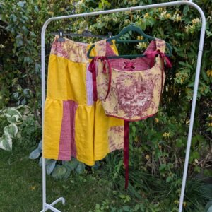 Set corset (cu 2 fețe)+fusta - TRPxMadeByBianca (size M-L)