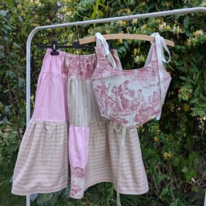 Set corset (cu 2 fețe)+fusta - TRPxMadeByBianca (size XS-S)