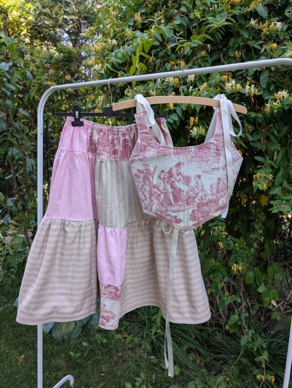 Set corset (cu 2 fețe)+fusta - TRPxMadeByBianca (size XS-S)