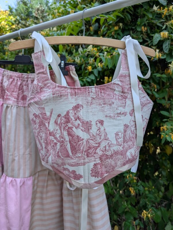 Set corset (cu 2 fețe)+fusta - TRPxMadeByBianca (size XS-S) - imagine 2