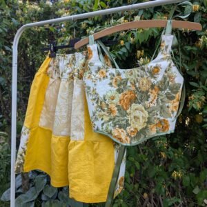 Set corset (cu 2 fețe)+fusta - TRPxMadeByBianca (size S-M)