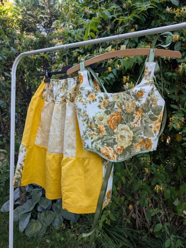 Set corset (cu 2 fețe)+fusta - TRPxMadeByBianca (size S-M)