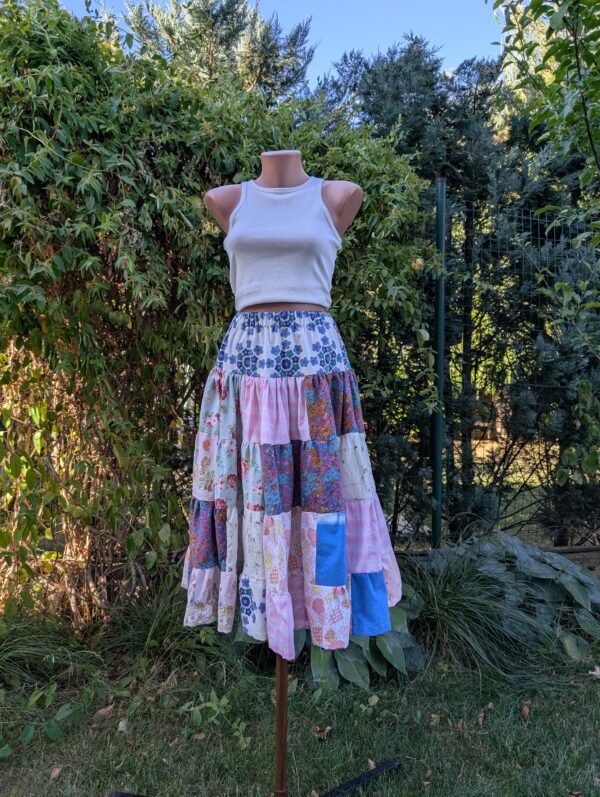 Fusta patchwork - pink