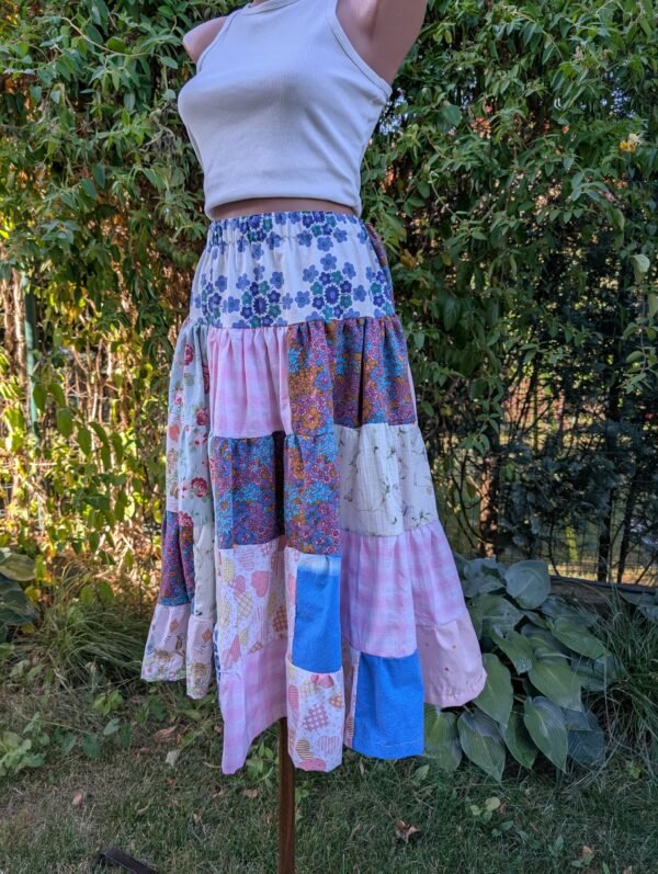 Fusta patchwork - pink - imagine 2