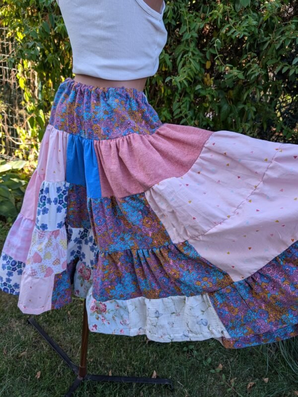 Fusta patchwork - pink - imagine 5