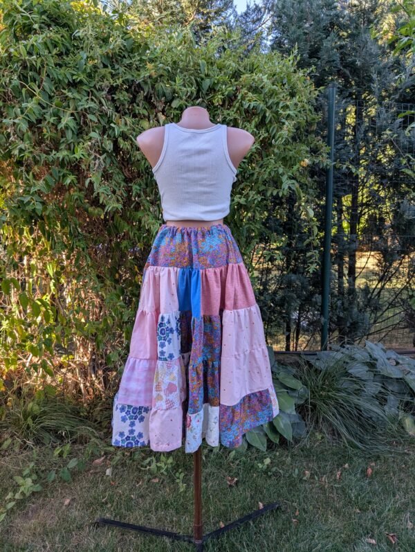 Fusta patchwork - pink - imagine 6