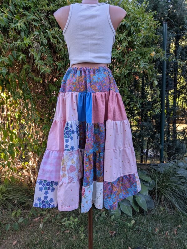 Fusta patchwork - pink - imagine 7