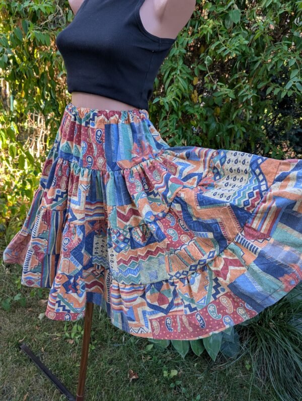 Fusta patchwork - geometric - imagine 3