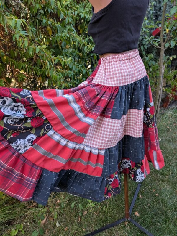 Fusta patchwork - red - imagine 6