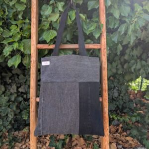 Tote bag - patchwork dark denim 2