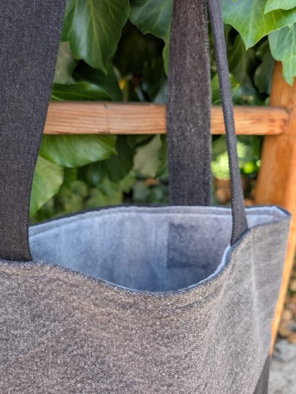 Tote bag - patchwork dark denim 2 - imagine 3