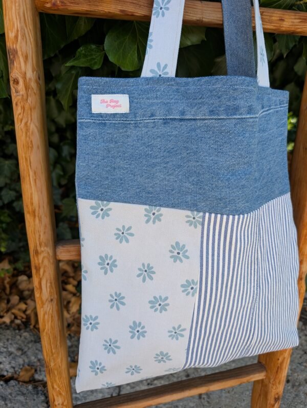 Tote bag - patchwork light denim 2 - imagine 2