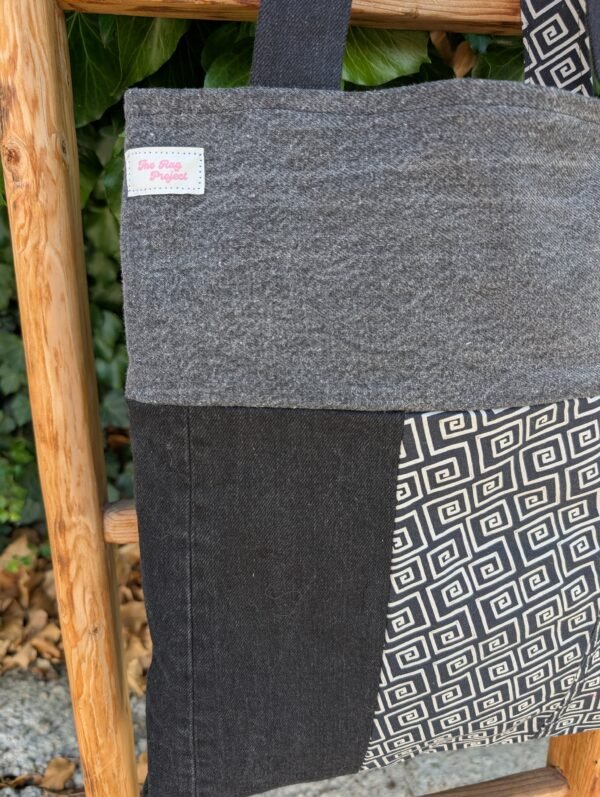 Tote bag - patchwork dark denim 1 - imagine 2