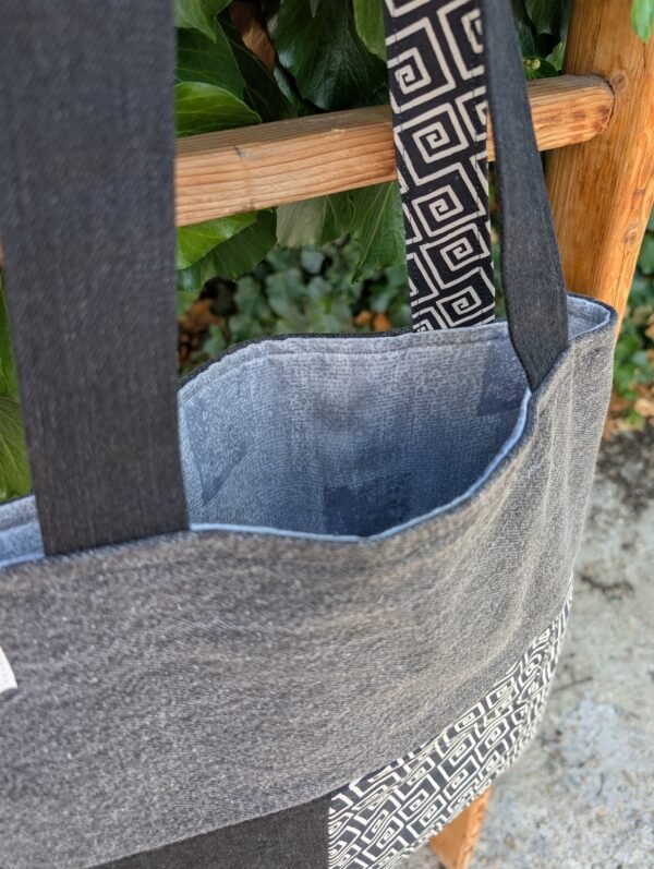 Tote bag - patchwork dark denim 1 - imagine 4