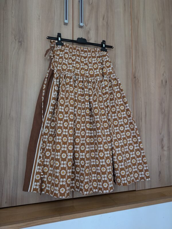 Fusta brown flowers - size XS-M