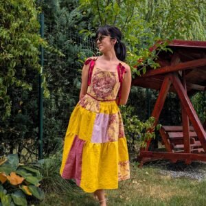 Set corset (cu 2 fețe)+fusta - TRPxMadeByBianca (size M-L)