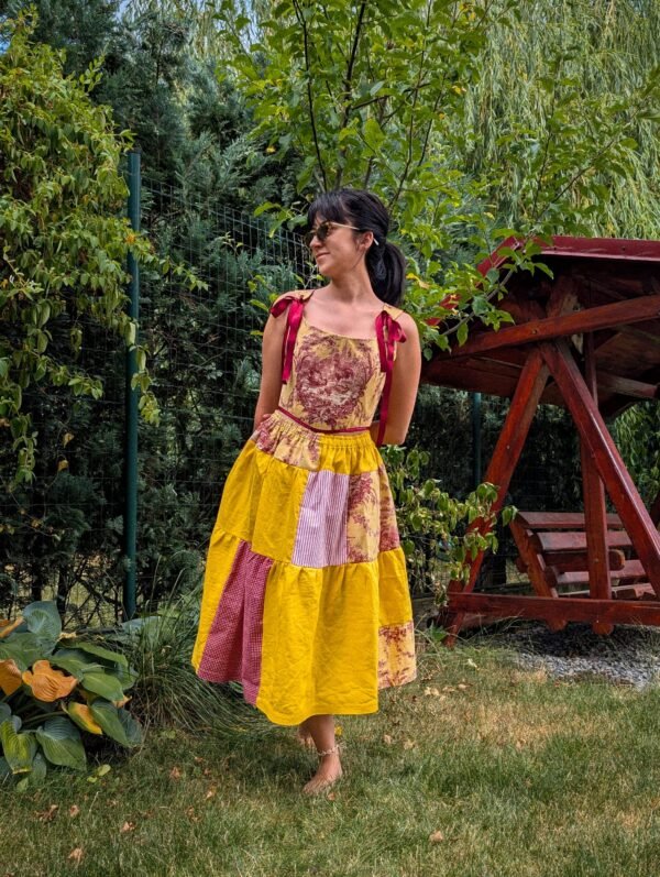 Set corset (cu 2 fețe)+fusta - TRPxMadeByBianca (size M-L)