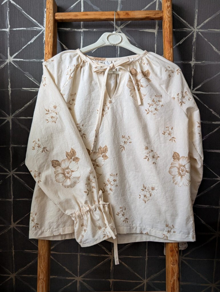 The Matilda Shirt -brown flowers