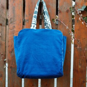 Tote bag - blue corduroy