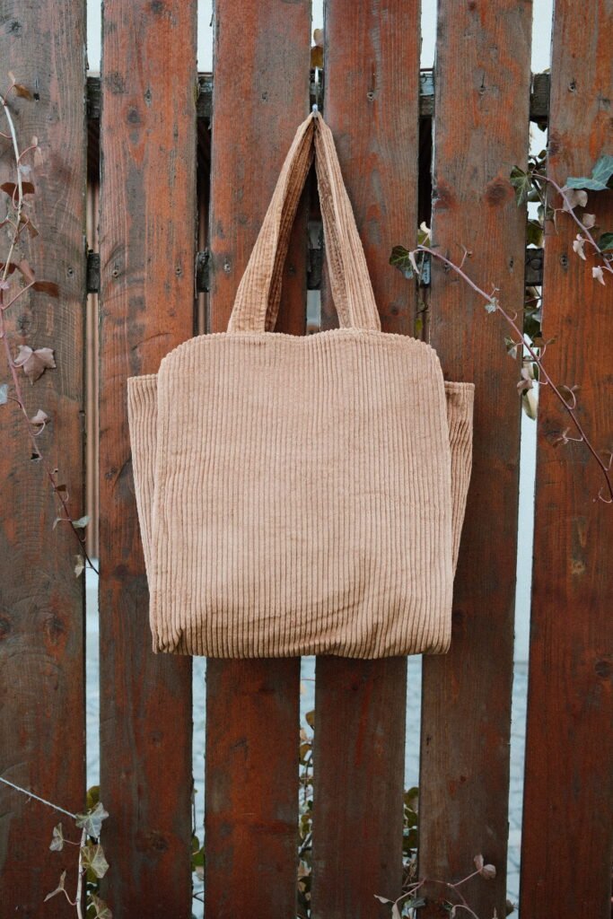 Tote bag - cream corduroy