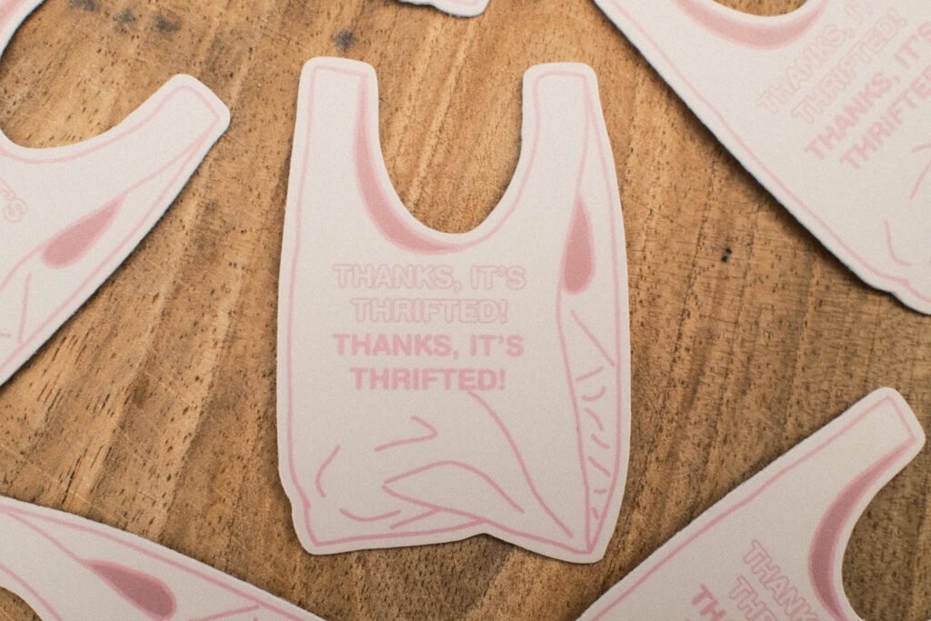 Sticker - thanks, it's thrifted