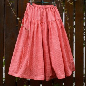 Red checkers skirt – size XS-L
