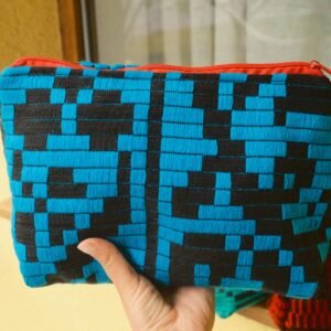 portfard/penar/clutch - blue folk