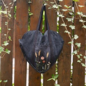 TRP X ATELIER ANDUSHKA – tote bag flori de camp – black