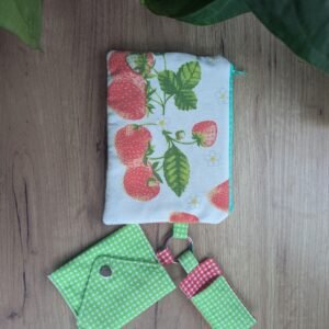 set organizator geanta - strawberries