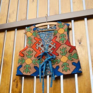Folk vest - geometric- S/M
